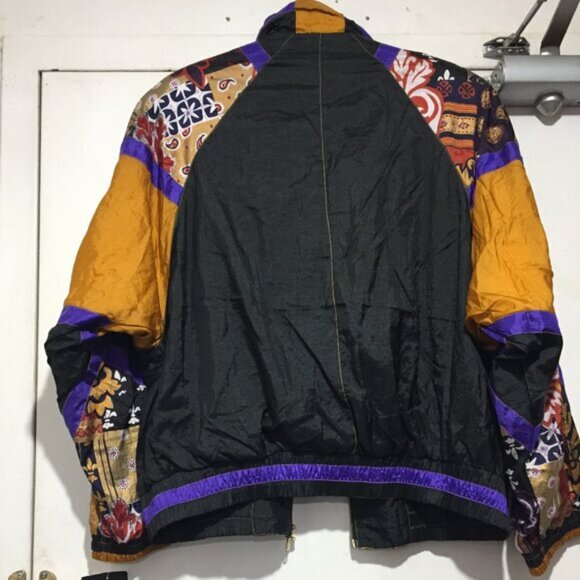 BRAND NEW VINTAGE RIVER EDGES PATCHWORK WINDBREAKER JACKETS SIZE M - Picture 9 of 12
